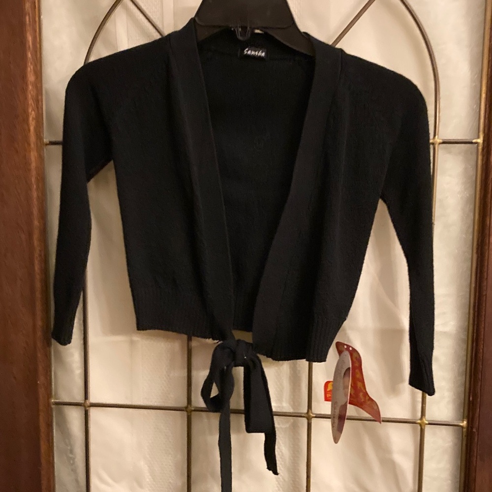 Sansha Kids Black Wrap Sweater